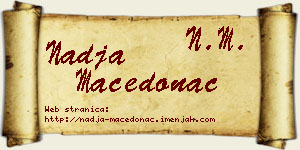 Nadja Macedonac vizit kartica
